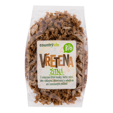 BIO Těstoviny vřetena žitná 400 g Country Life